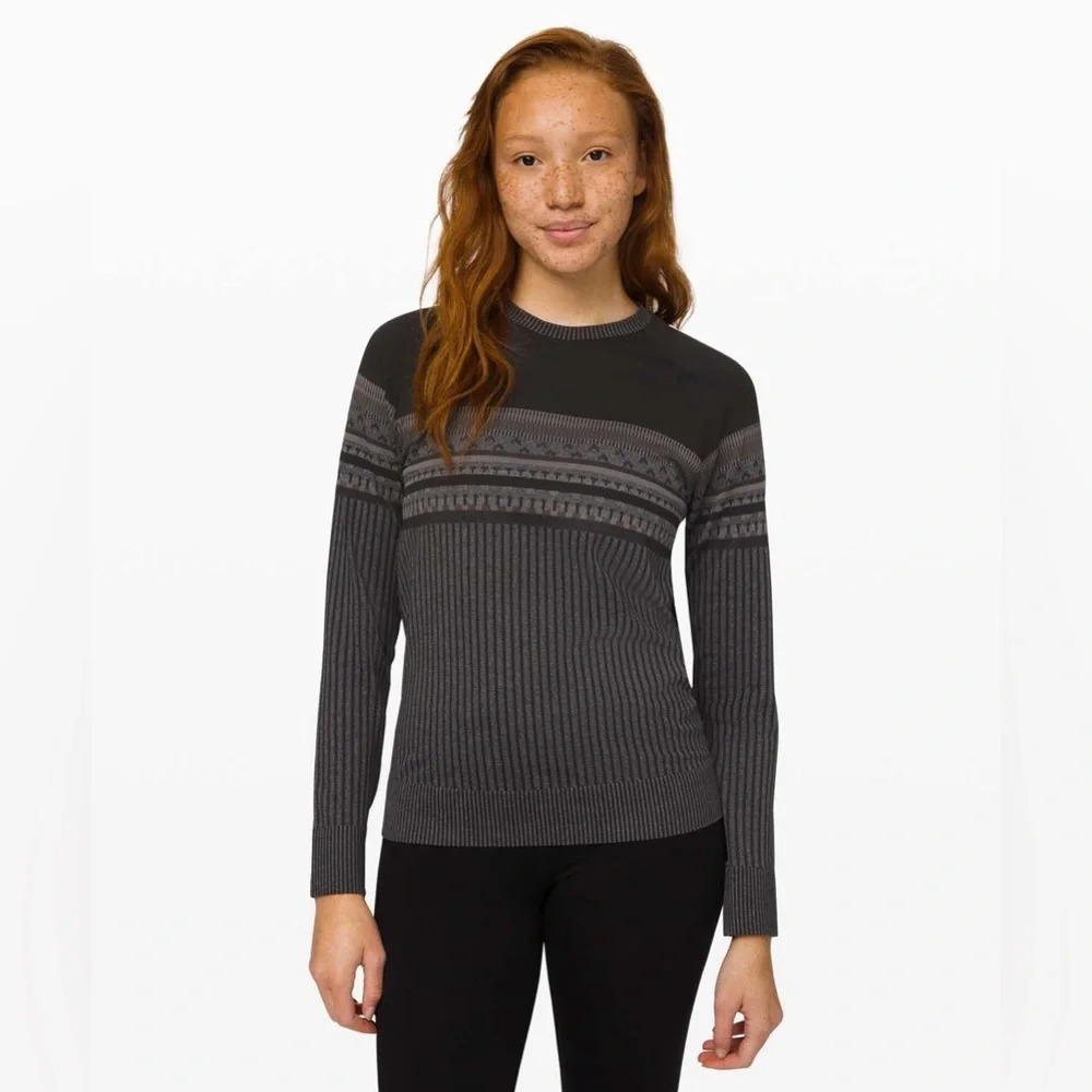 Lululemon Rest Less Pullover *Relaxed Black/White/Titanium/Black
